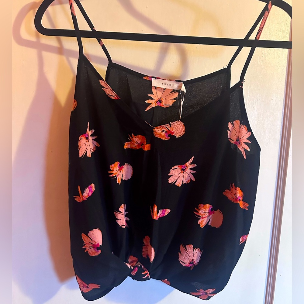 LUSH floral cropped tank
